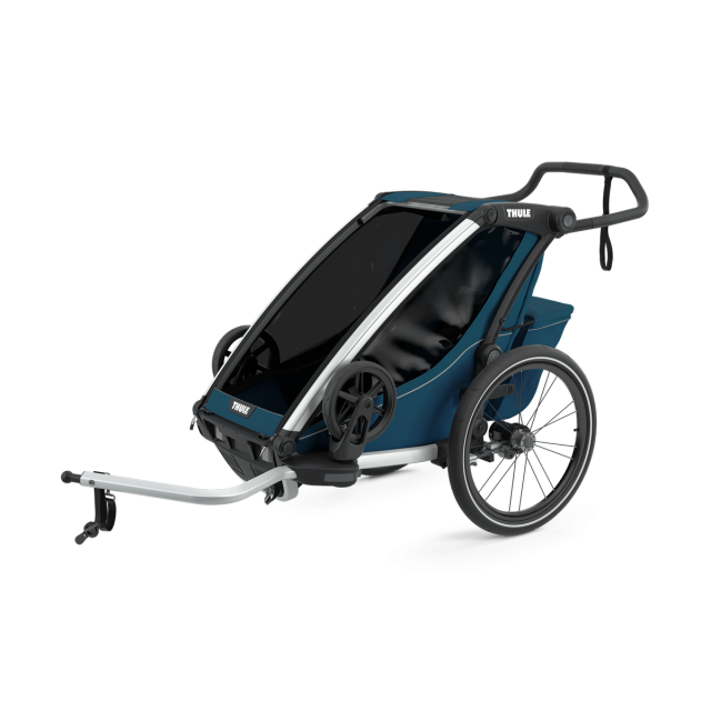 Thule chariot cross single cykelvagn aluminium/majolica blue