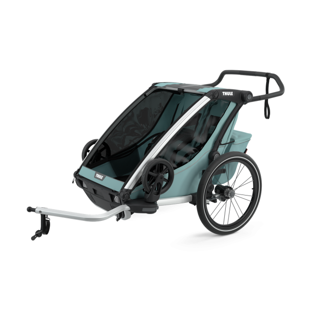 Thule chariot cross double cykelvagn aluminium/alaska