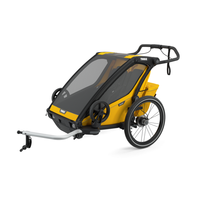 Thule chariot sport double cykelvagn black/spectra yellow