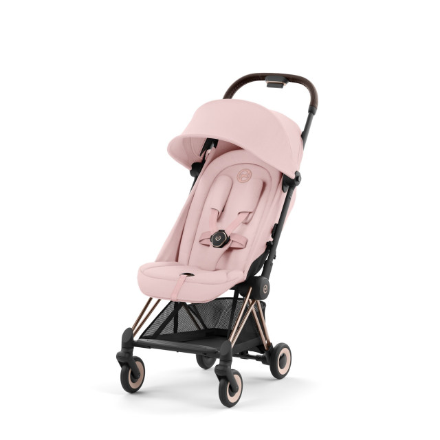 Cybex coya resevagn peach pink chassi rosegold