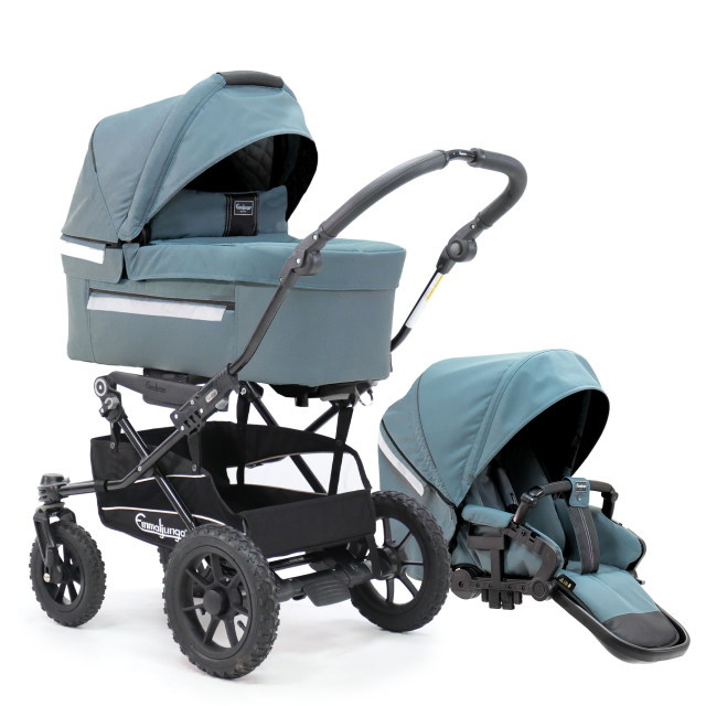 Emmaljunga 2023 LIMITED EDITION ALU S duovagn glacier inkl tillbehörspaket