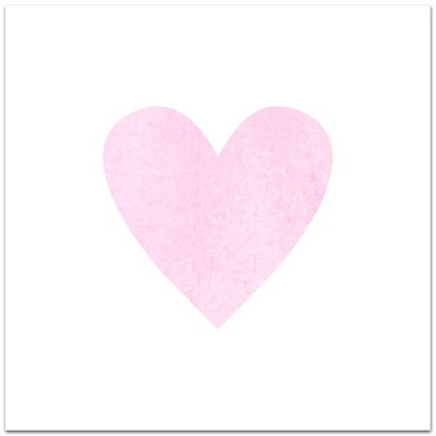 Nobhill kort hjärta rosa
