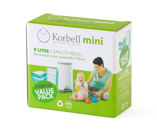 Korbell mini blöjpåse refill 3-pack