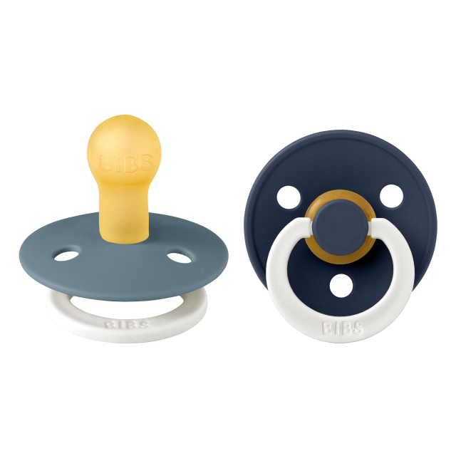Bibs napp colour night latex 0-6mån petrol/deep space 2-pack