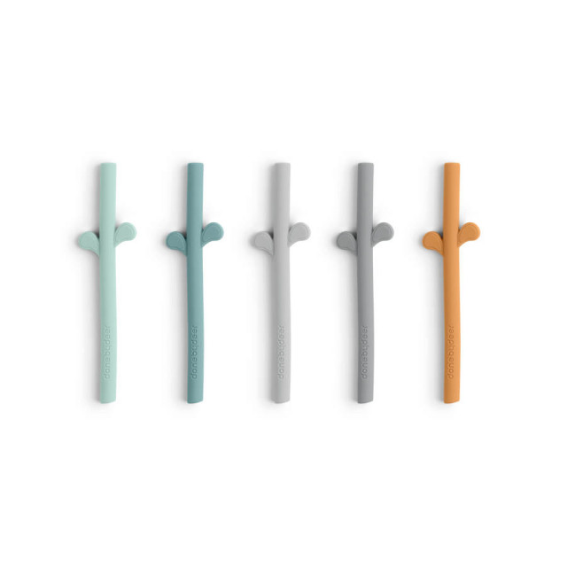 Done by deer peekaboo sugrör silikon 5-pack blue
