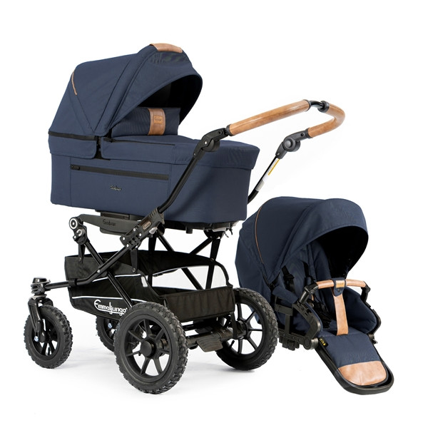 Emmaljunga alu s air flat duovagn outdoor navy 2024 