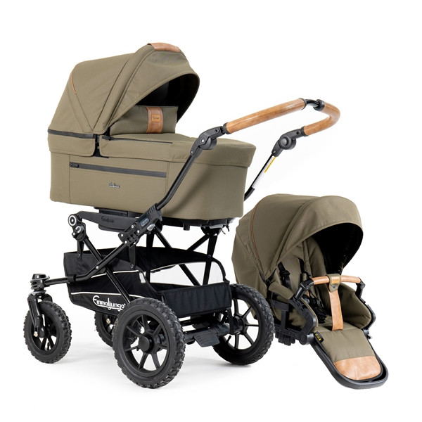 Emmaljunga alu s air flat duovagn outdoor olive 2024 