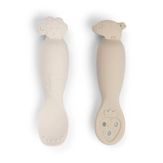 Done by deer learning spoon tiny farm sand