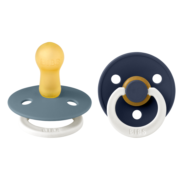 Bibs napp colour night latex 6-18mån petrol/deep space 2-pack