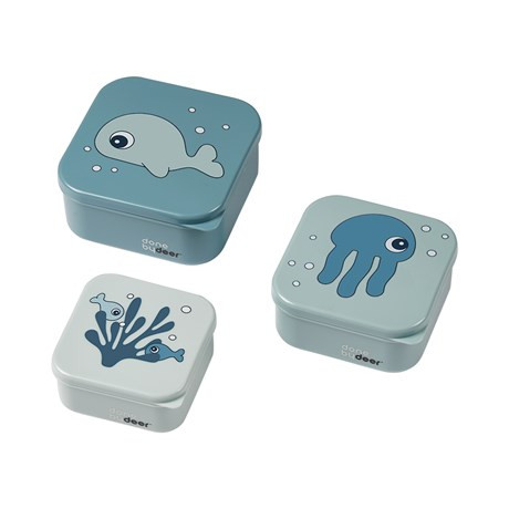 Done by deer snack box sea friends 3-pack blue