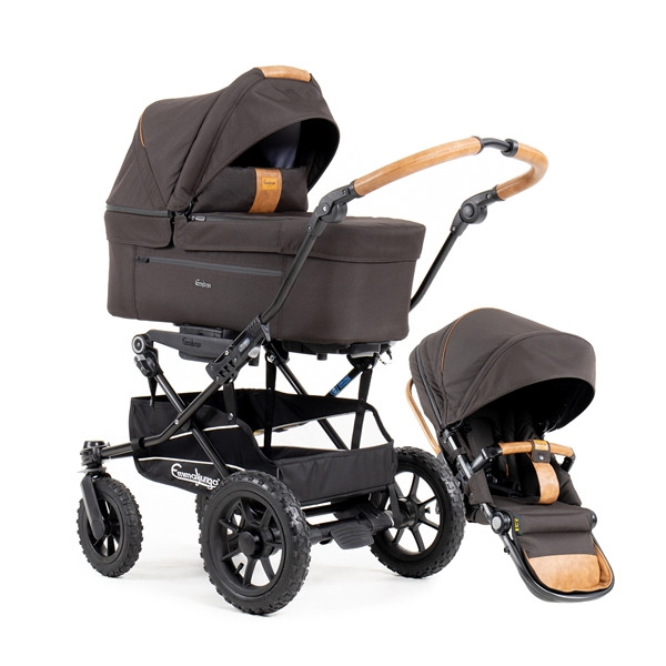 Emmaljunga alu s air ergo duovagn outdoor brown 2024 