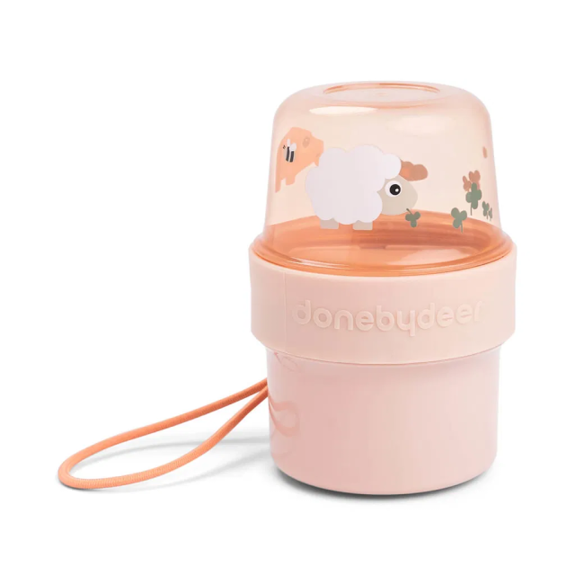 Done by deer to go 2-way snack container powder