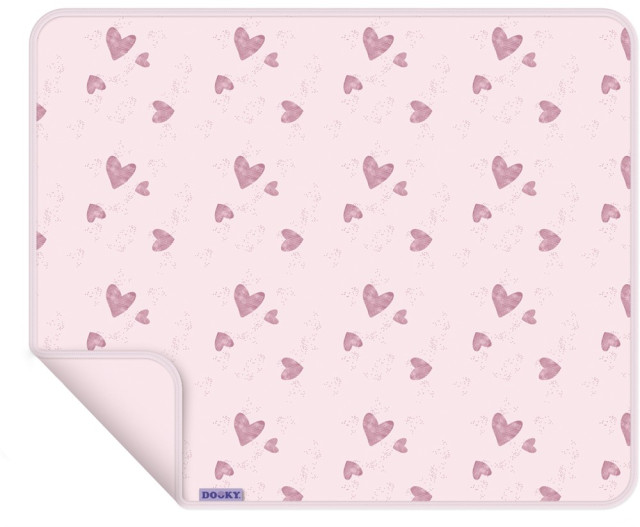 Dooky filt hearts pink 70x85cm