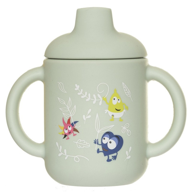 Babblarna silikon mugg med lock i naturen