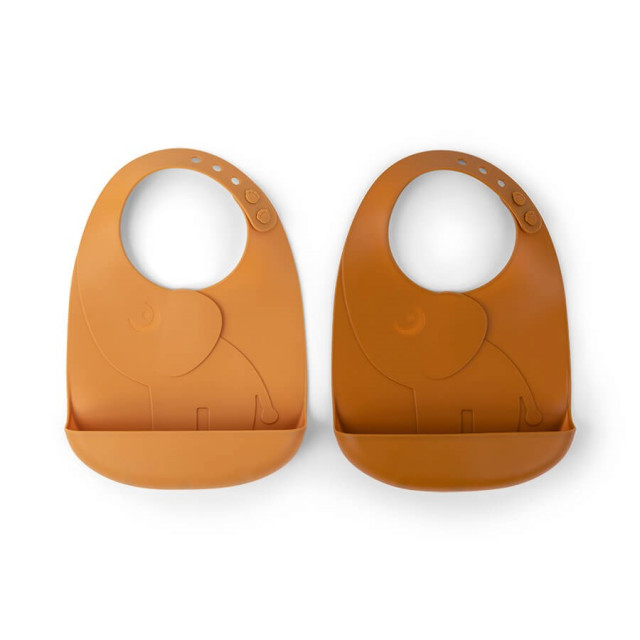 Done by deer peekaboo haklapp silikon elphee mustard 2-pack