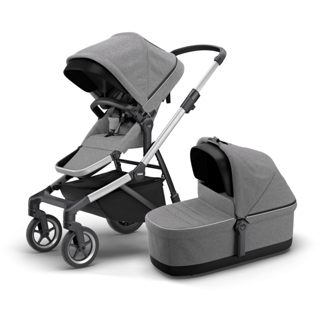 Thule sleek duovagn aluminum/gray melange