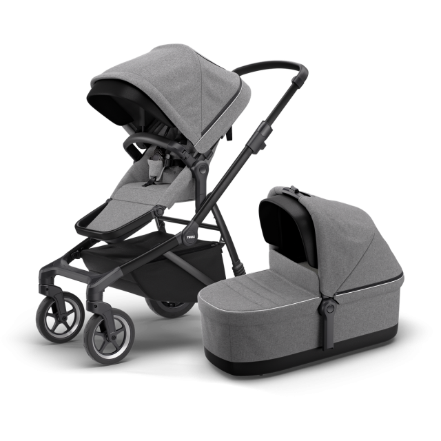 Thule sleek duovagn black/gray melange