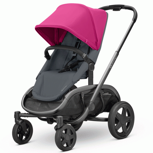 Quinny hubb mono duovagn inkl sittbräda, shopping bag pink/graphite