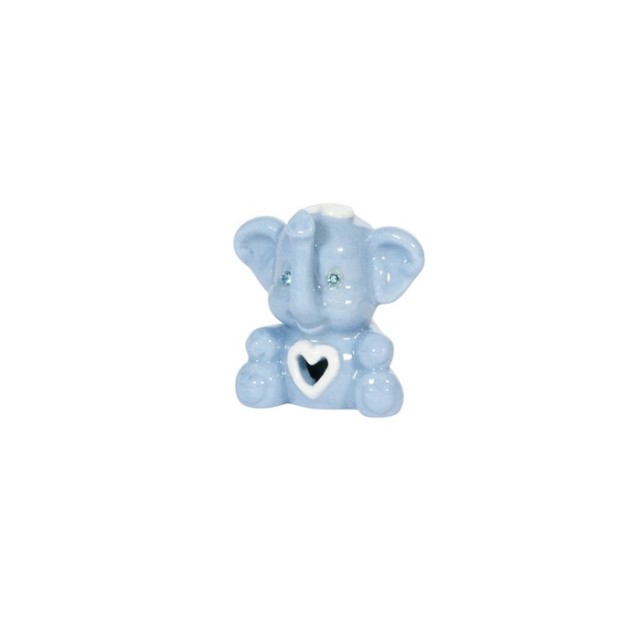 Babyshower elefant med hjärta 2-pack blå