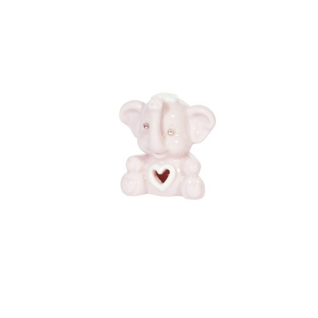 Babyshower elefant med hjärta rosa 2-pack