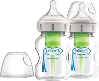 Dr brown nappflaska options+ wideneck glas 150ml 2-pack 