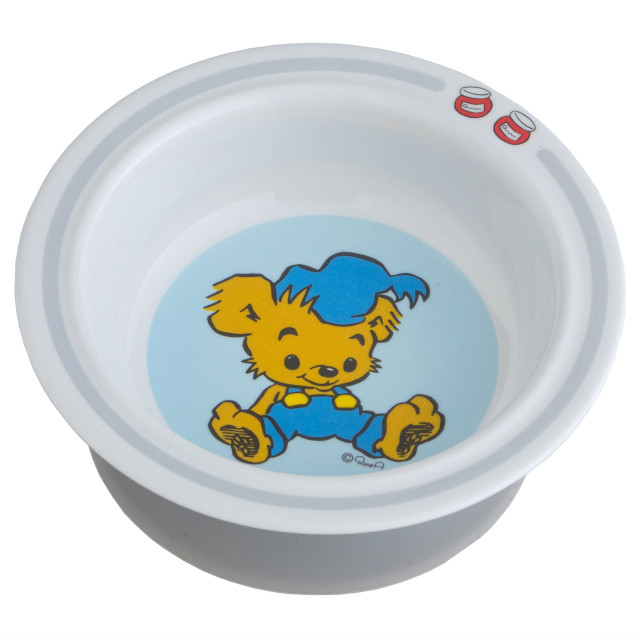 Rätt start bamse skål sugkopp vit/blå