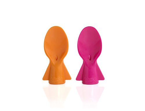 Cherub baby skedar till matpåsar 2-pack rosa/orange