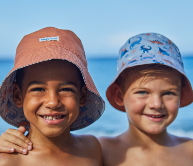 Playshoes uv-hatt dino blue