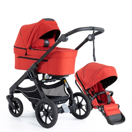 Emmaljunga 2023 NXT90 select duovagn sporty red, välj mellan 3 olika chassin