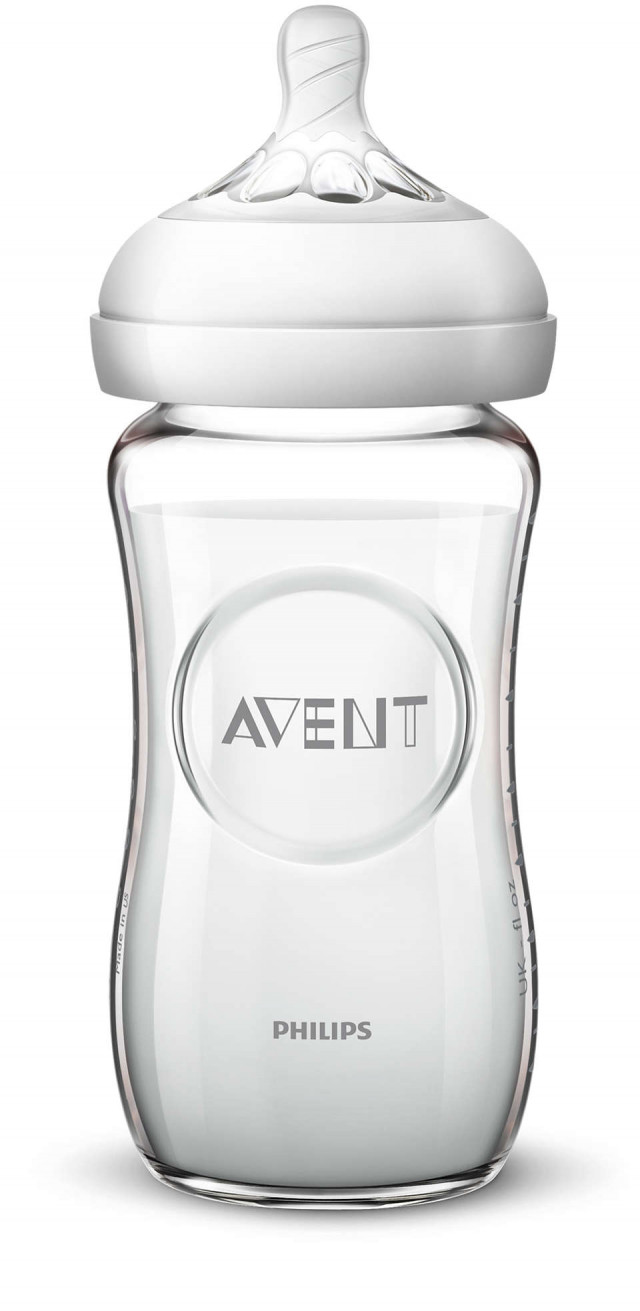 Avent nappflaska natural glas 240ml 1mån+