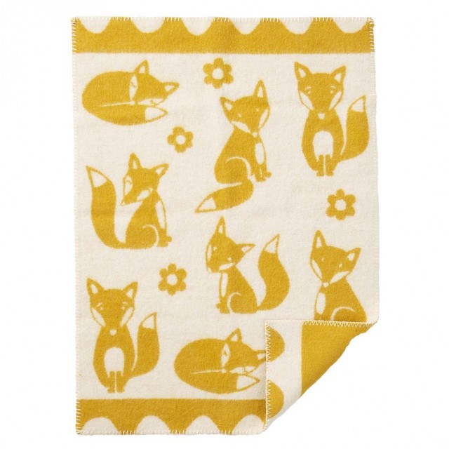 Klippan yllefabrik ullfilt fox saffron 65x90 cm
