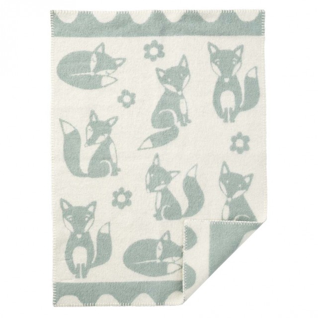 Klippan yllefabrik ullfilt fox duck egg blue 65x90 cm