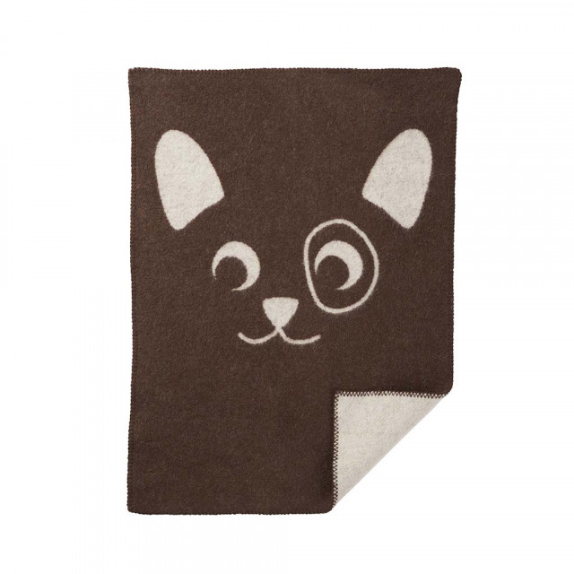 Klippan yllefabrik ullfilt puppy brun 65x90cm