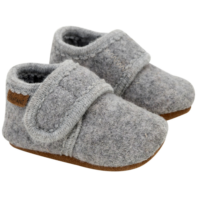 En fant baby wool slippers grey melange