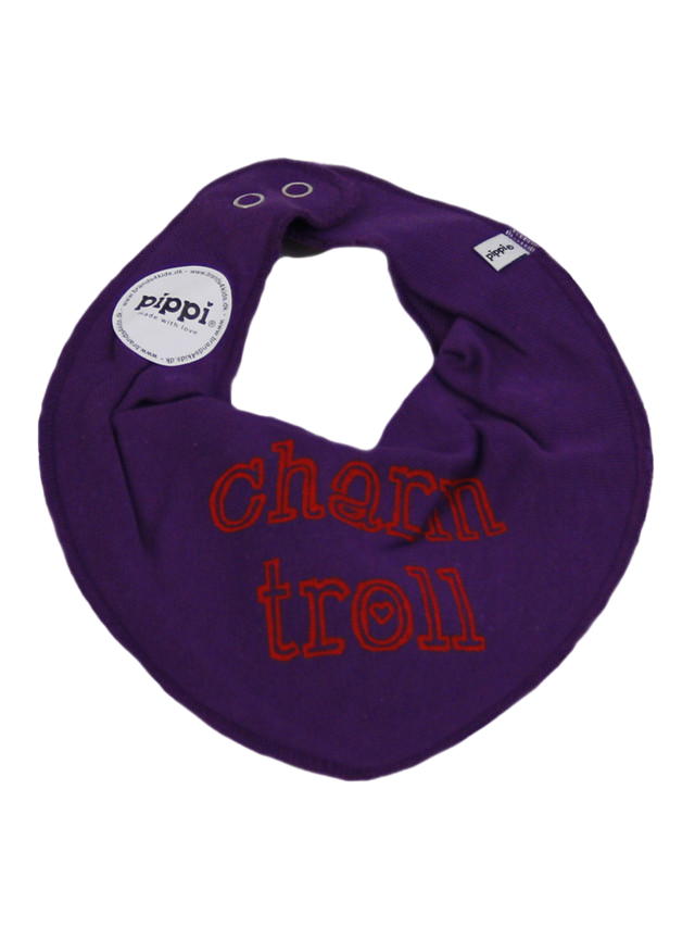 Pippi bib charmtroll purple