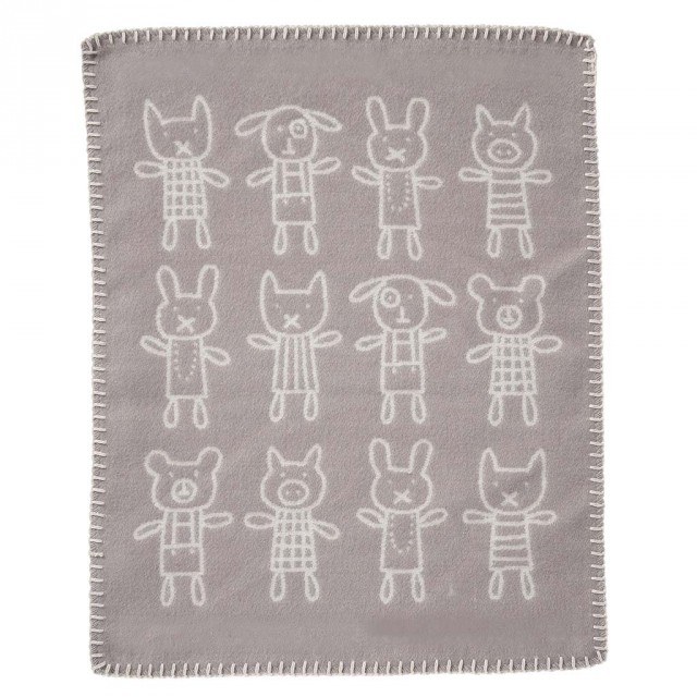 Klippan yllefabrik filt snutte borstad bomull hug grey 34x40 cm 
