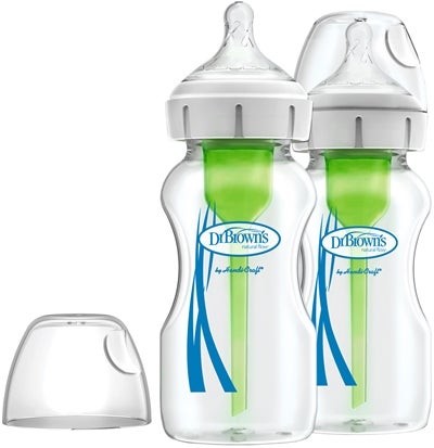 Dr brown nappflaska options+ wideneck glas 270ml 2-pack 
