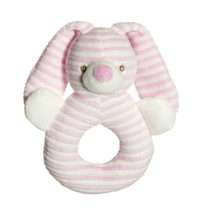 Teddykompaniet skallra cotton cuties rosa