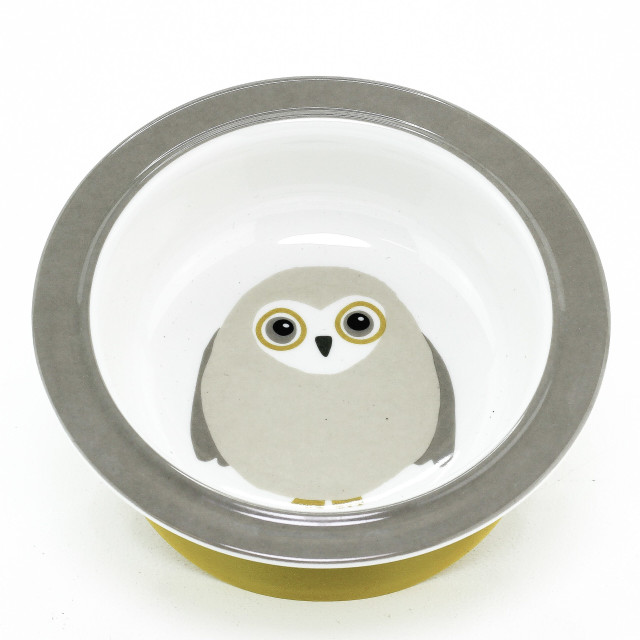 Rätt start tallrik sugkopp owls gul