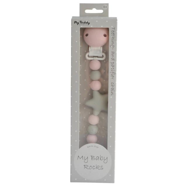 My teddy napphållare my baby rocks star pink