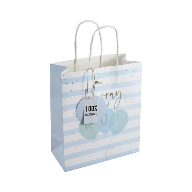 Presentpåse baby boy hooray medium