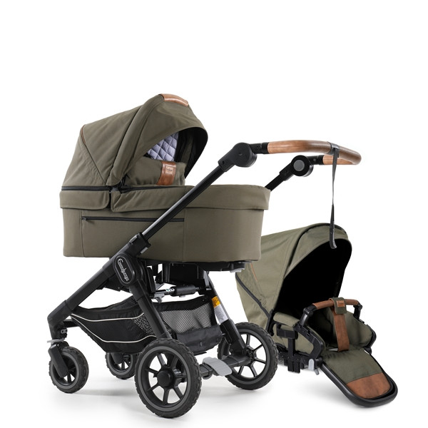 Emmaljunga 2023 NXT60F select duovagn outdoor olive, välj mellan 3 olika chassin
