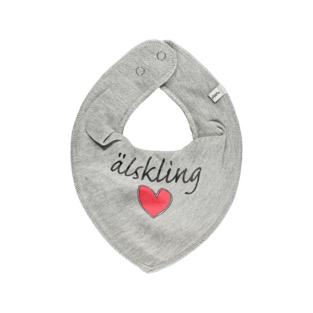 Pippi bib älskling grå