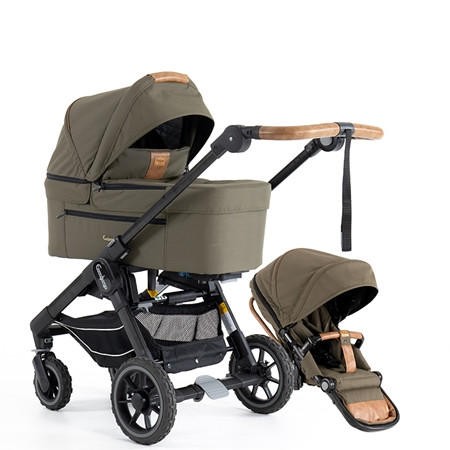 Emmaljunga 2023 NXT60 select duovagn outdoor olive, välj mellan 3 olika chassin
