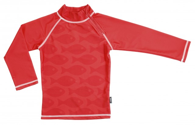 Swimpy uv-tröja solid fish röd