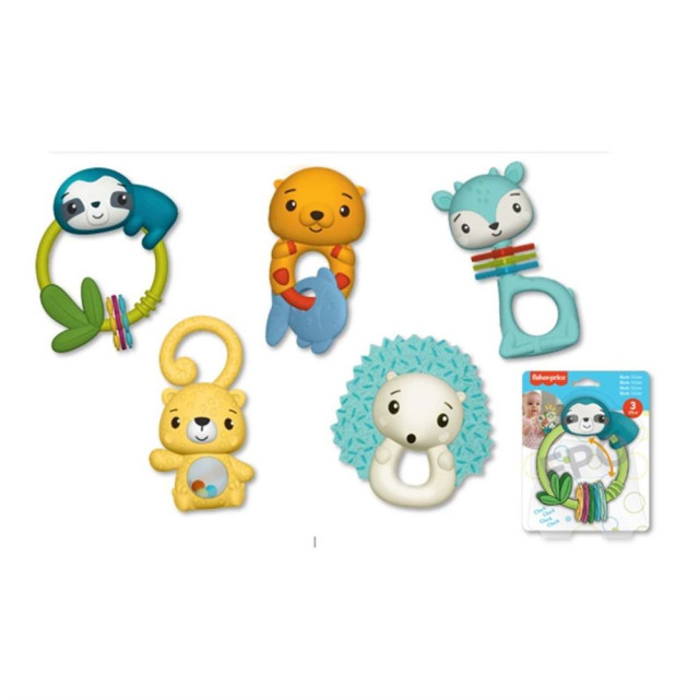 Fisher price skallra blandade djur 1-pack