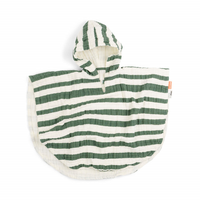 Done by deer badponcho GOTS stripes green