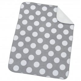 Rätt start filt grå med vita prickar 75x100 cm