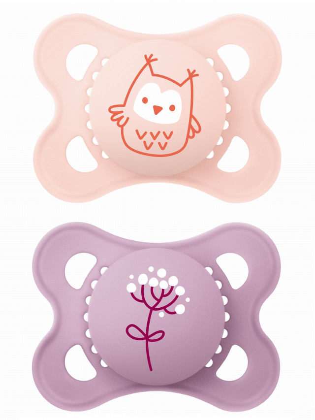 Mam napp original silikon 0-6mån pink 2-pack