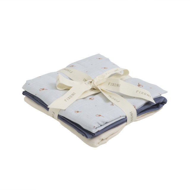 Fixoni muslinfilt gray dawn 65x65cm 3-pack